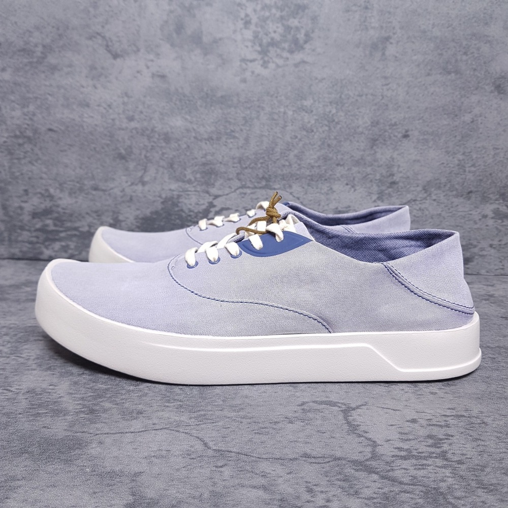 OLUKAI Tradewind Canvas Navy Denim Shoes Mens Size 10 Hawaii